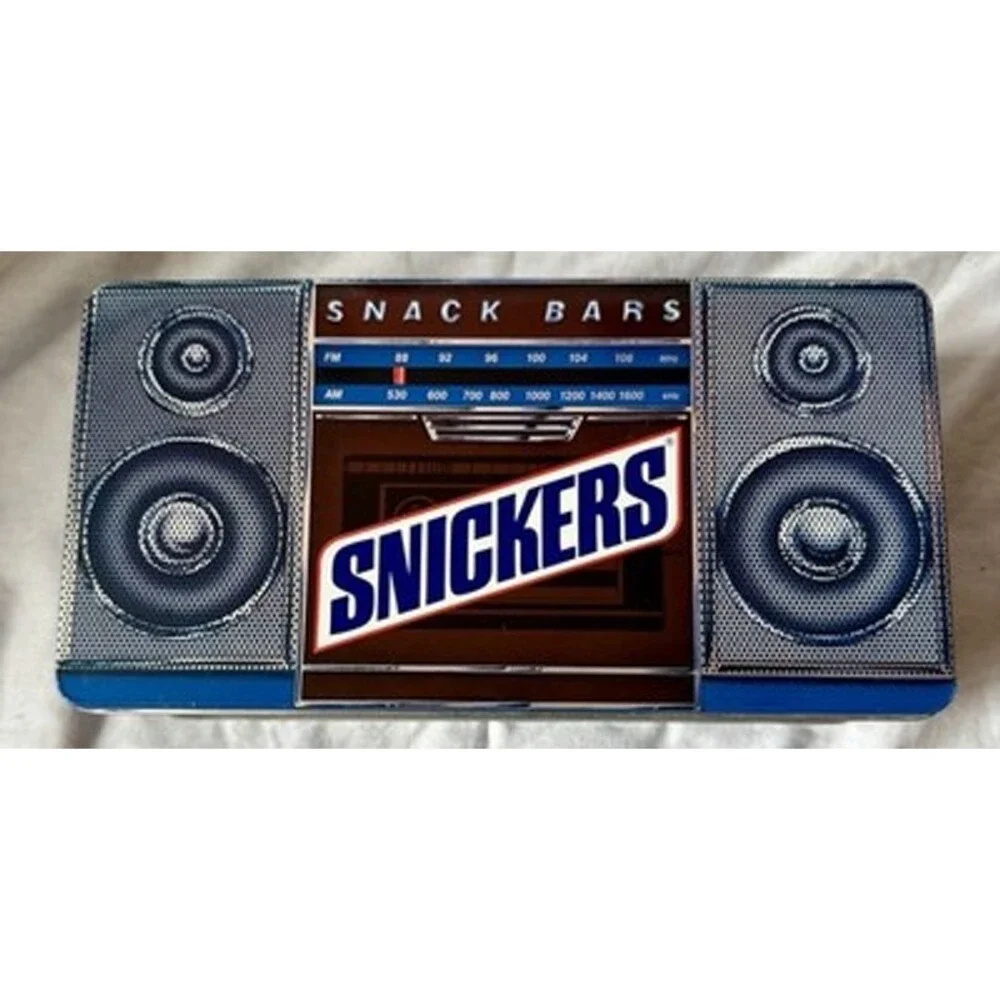 Vintage - 1989 Edition, Fun Size Snickers, Mars Stereo Radio Advertising Tin